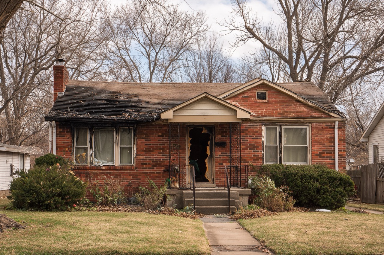 Kansas City Missouri fire damaged house ready for cash sale